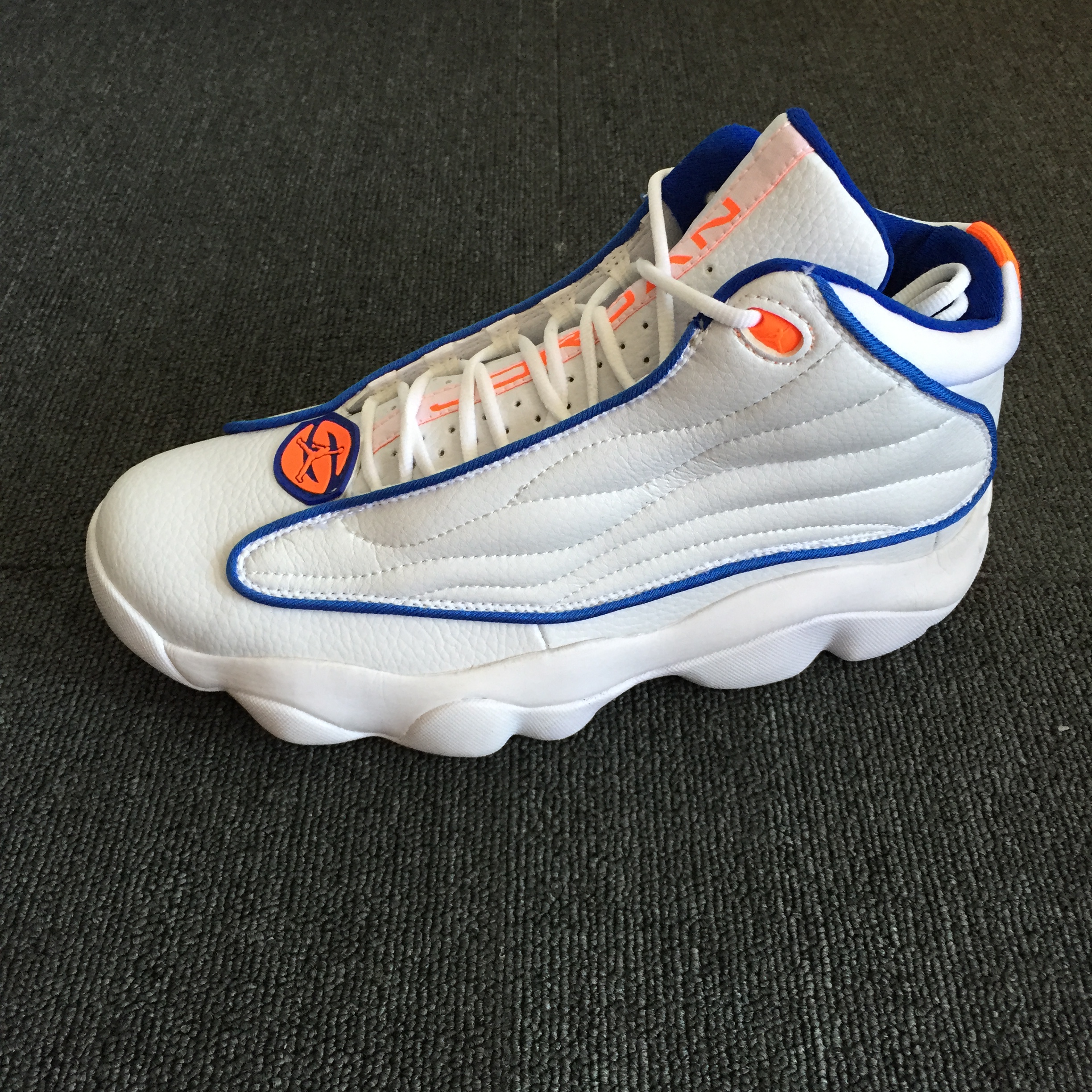 Air Jordan Pro Strong White Blue Orange Shoes